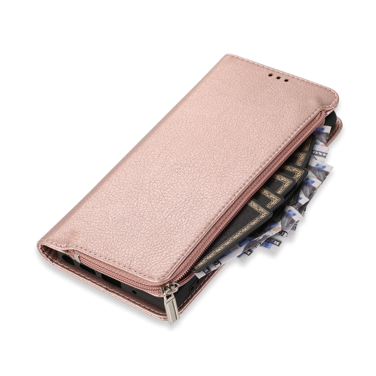 For Samsung Galaxy Note20 Microfiber Zipper Horizontal Flip Leather Case