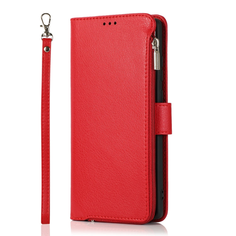 For Samsung Galaxy Note20 Microfiber Zipper Horizontal Flip Leather Case