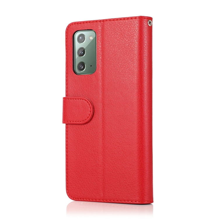 For Samsung Galaxy Note20 Microfiber Zipper Horizontal Flip Leather Case
