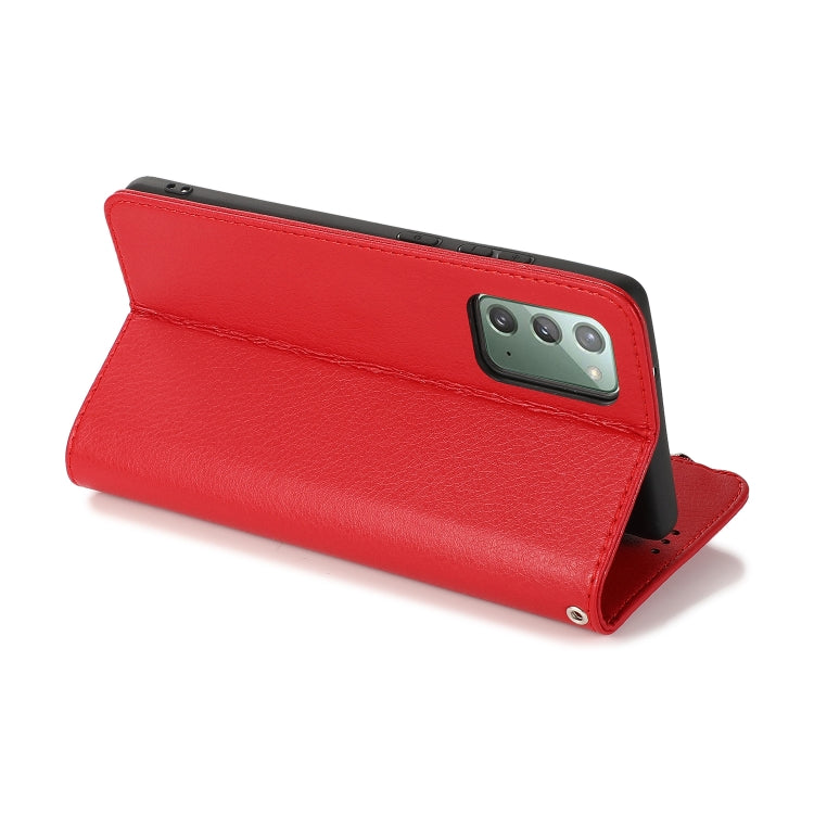For Samsung Galaxy Note20 Microfiber Zipper Horizontal Flip Leather Case