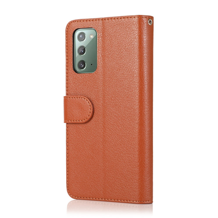 For Samsung Galaxy Note20 Microfiber Zipper Horizontal Flip Leather Case