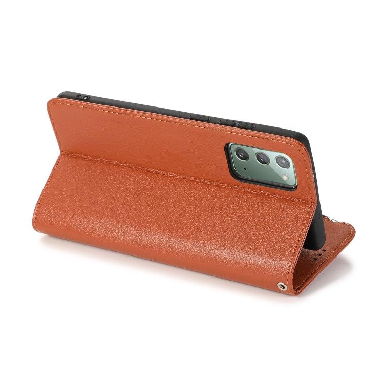For Samsung Galaxy Note20 Microfiber Zipper Horizontal Flip Leather Case