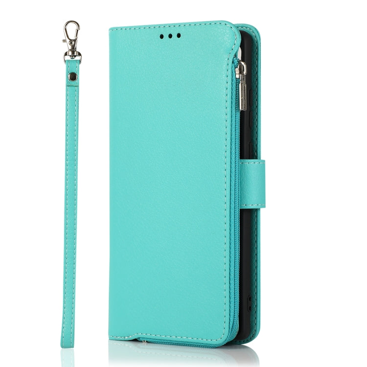 For Samsung Galaxy Note20 Microfiber Zipper Horizontal Flip Leather Case