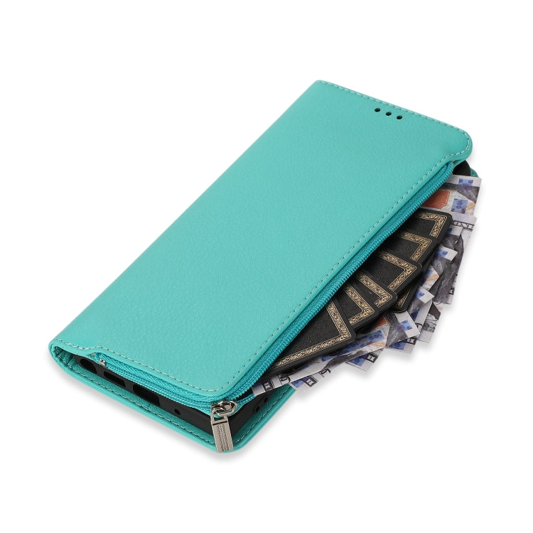 For Samsung Galaxy Note20 Microfiber Zipper Horizontal Flip Leather Case