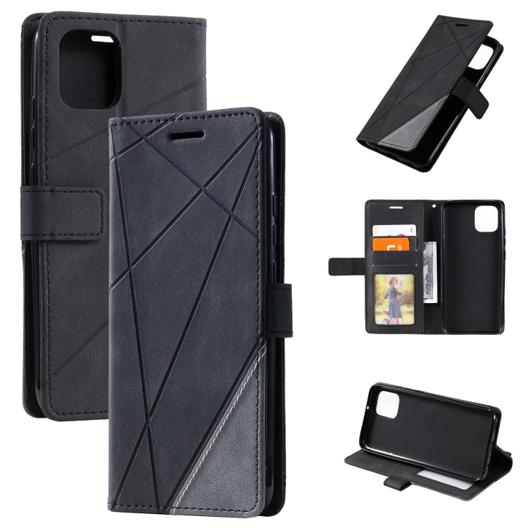 For Samsung Galaxy A03 164mm Skin Feel Splicing Leather Phone Case