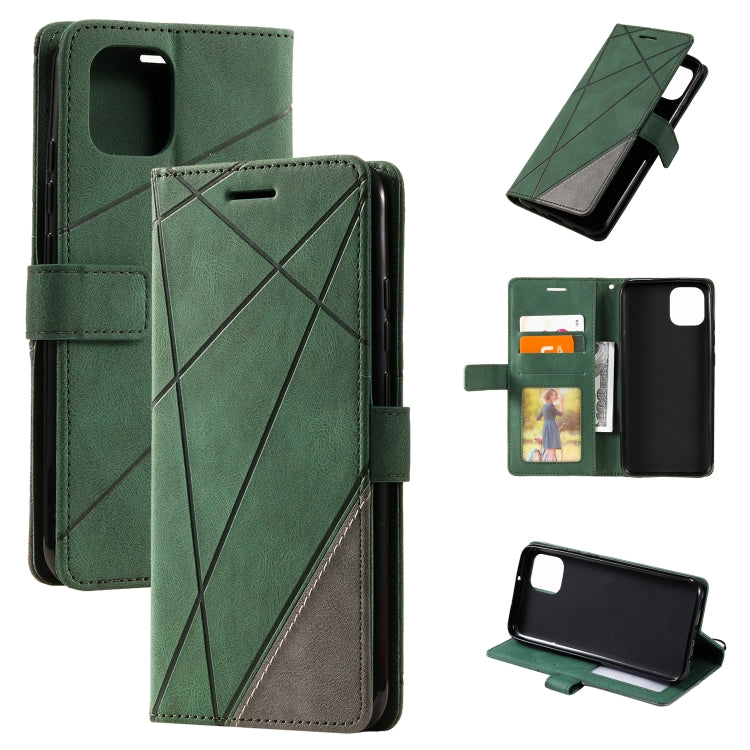 For Samsung Galaxy A03 164mm Skin Feel Splicing Leather Phone Case