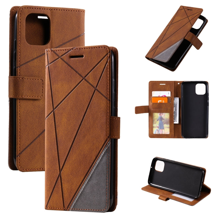 For Samsung Galaxy A03 164mm Skin Feel Splicing Leather Phone Case