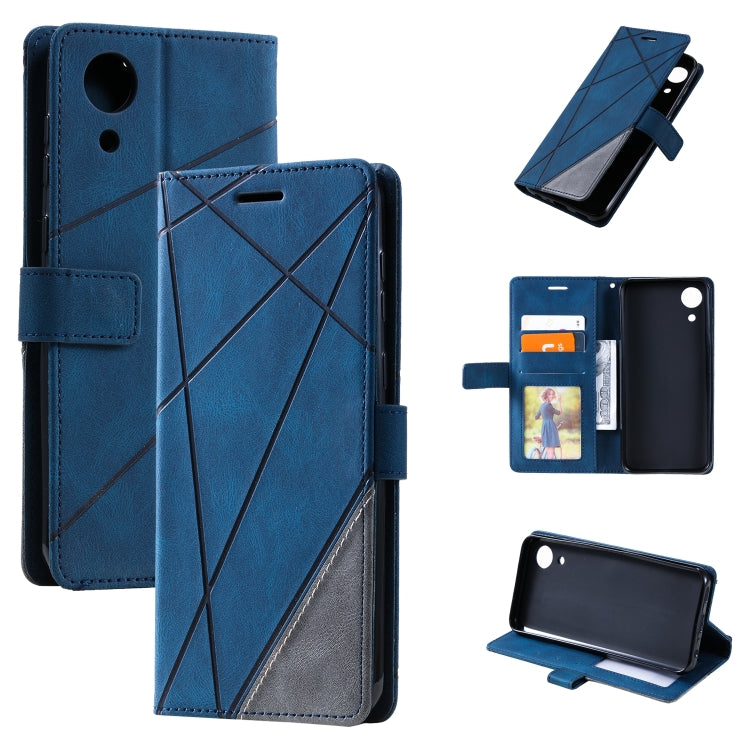 For Samsung Galaxy A03 Core Skin Feel Splicing Leather Phone Case