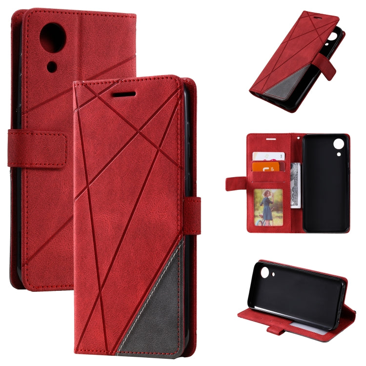 For Samsung Galaxy A03 Core Skin Feel Splicing Leather Phone Case