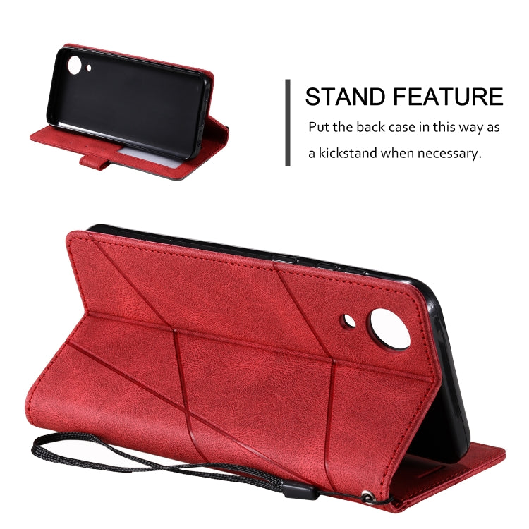 For Samsung Galaxy A03 Core Skin Feel Splicing Leather Phone Case