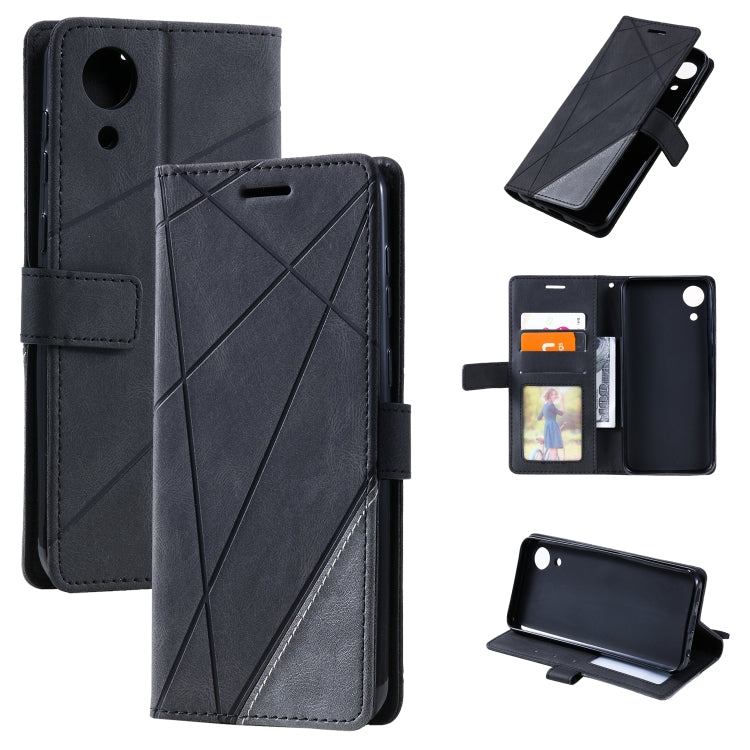 For Samsung Galaxy A03 Core Skin Feel Splicing Leather Phone Case