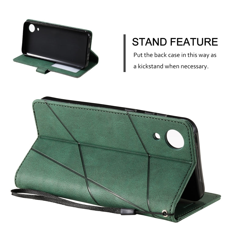 For Samsung Galaxy A03 Core Skin Feel Splicing Leather Phone Case