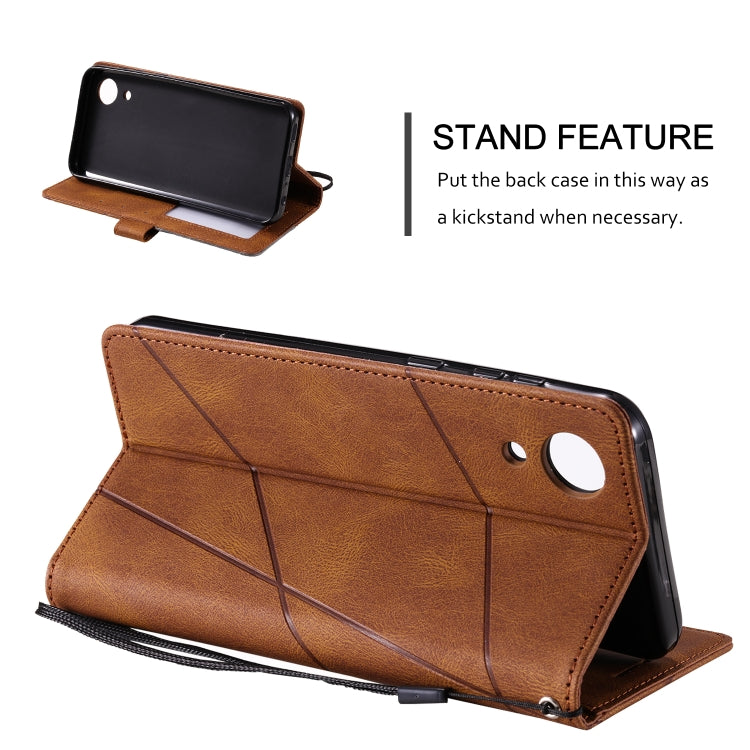 For Samsung Galaxy A03 Core Skin Feel Splicing Leather Phone Case