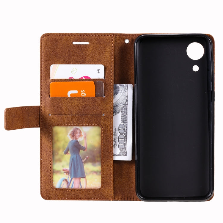 For Samsung Galaxy A03 Core Skin Feel Splicing Leather Phone Case