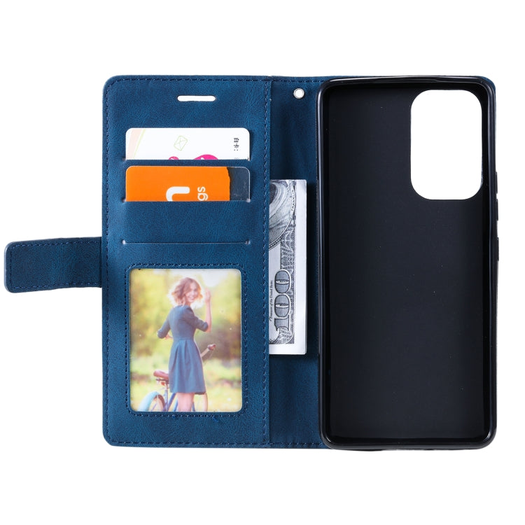 For Samsung Galaxy A73 5G Skin Feel Splicing Leather Phone Case