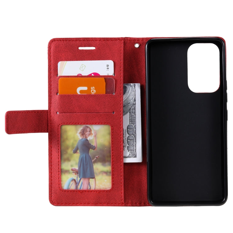 For Samsung Galaxy A73 5G Skin Feel Splicing Leather Phone Case