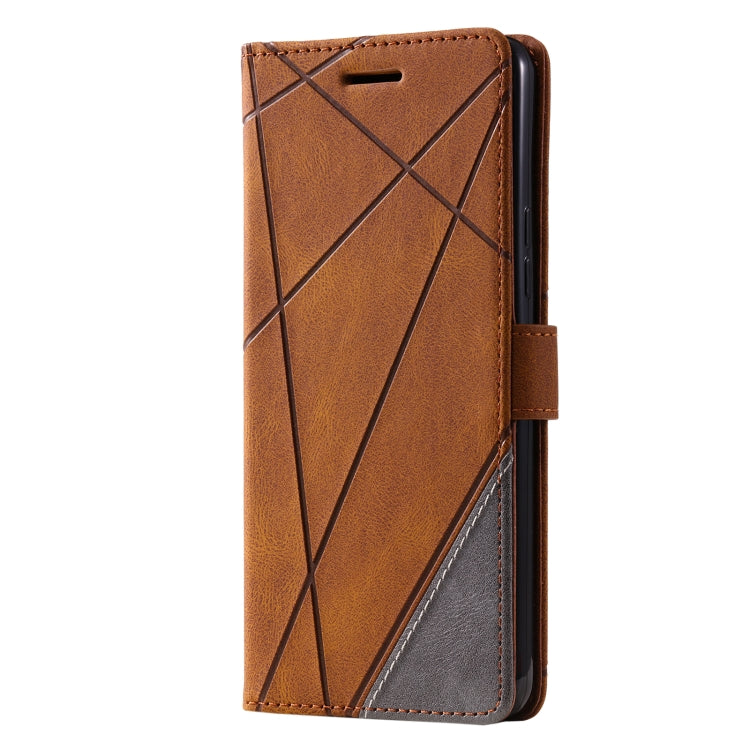 For Samsung Galaxy A73 5G Skin Feel Splicing Leather Phone Case