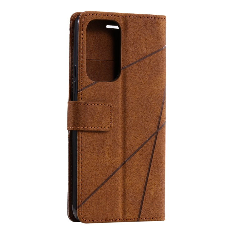 For Samsung Galaxy A73 5G Skin Feel Splicing Leather Phone Case