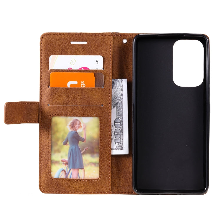 For Samsung Galaxy A73 5G Skin Feel Splicing Leather Phone Case