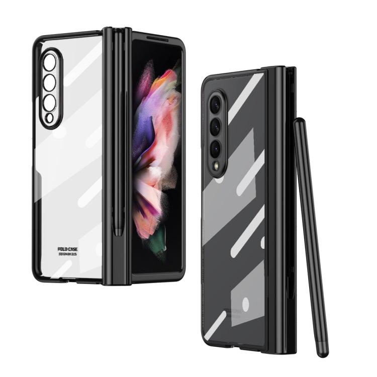 For Samsung Galaxy Z Fold3 5G Electroplating Hinge Phone Case with Stylus