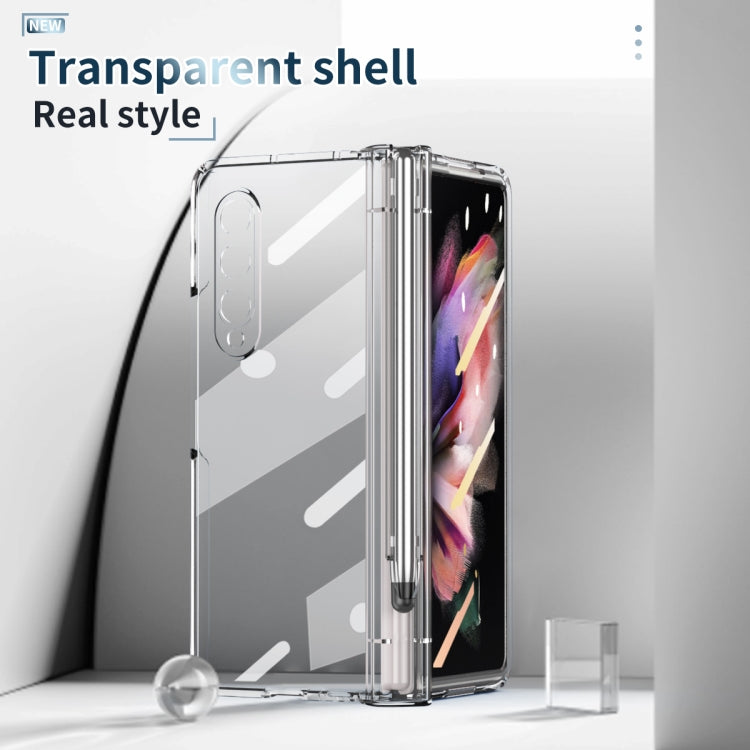 For Samsung Galaxy Z Fold3 5G Electroplating Hinge Phone Case with Stylus