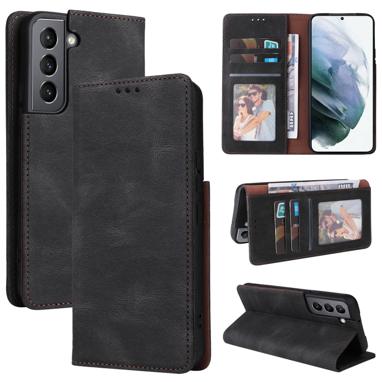 For Samsung Galaxy S22 5G Simple Suction Closure Leather Phone Case