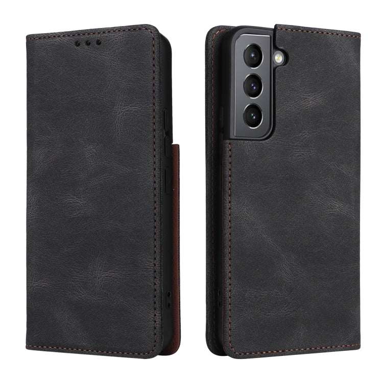 For Samsung Galaxy S22 5G Simple Suction Closure Leather Phone Case