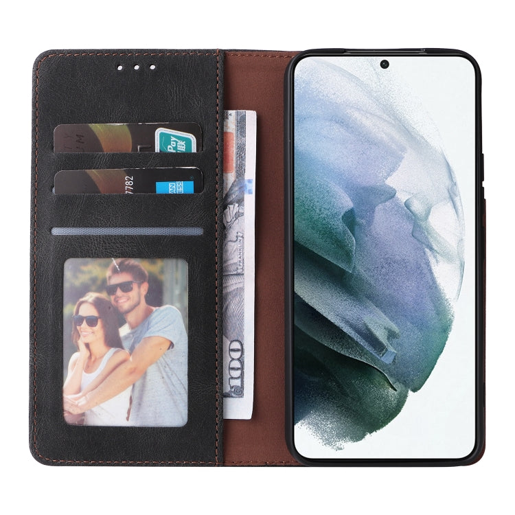 For Samsung Galaxy S22 5G Simple Suction Closure Leather Phone Case