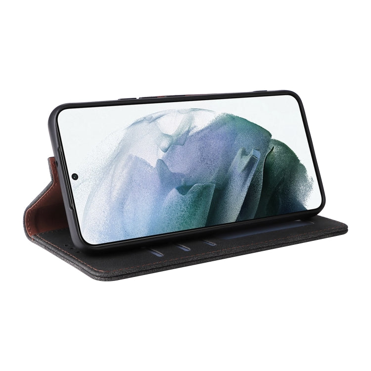 For Samsung Galaxy S22 5G Simple Suction Closure Leather Phone Case