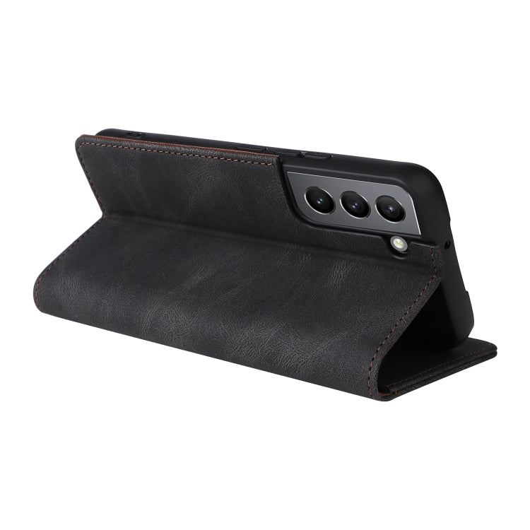 For Samsung Galaxy S22 5G Simple Suction Closure Leather Phone Case