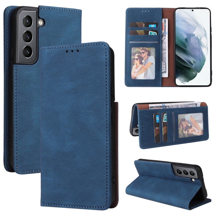 For Samsung Galaxy S22 5G Simple Suction Closure Leather Phone Case