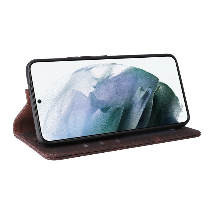 For Samsung Galaxy S22 5G Simple Suction Closure Leather Phone Case
