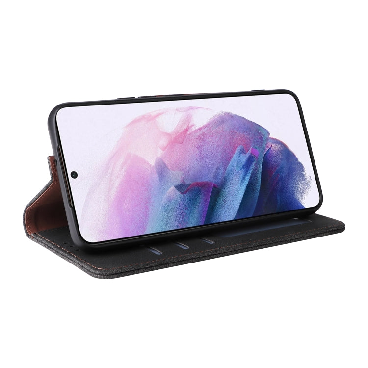 For Samsung Galaxy S22+ 5G Simple Suction Closure Leather Phone Case