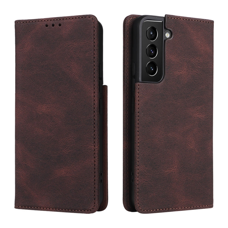 For Samsung Galaxy S22+ 5G Simple Suction Closure Leather Phone Case