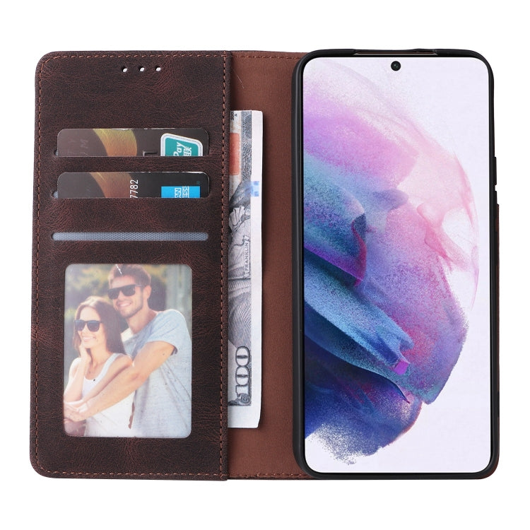 For Samsung Galaxy S22+ 5G Simple Suction Closure Leather Phone Case