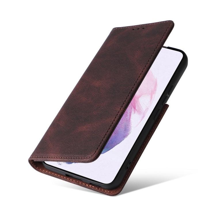 For Samsung Galaxy S22+ 5G Simple Suction Closure Leather Phone Case