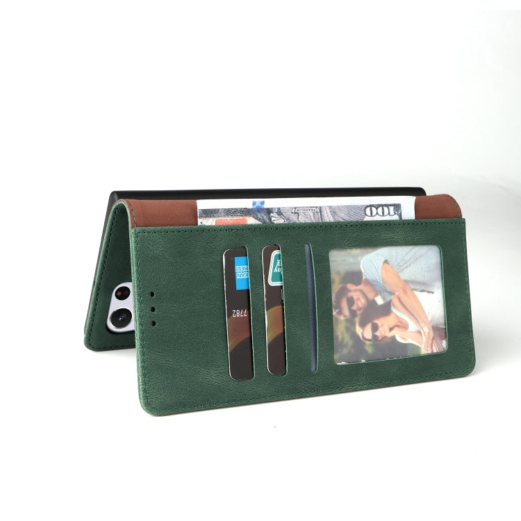 For Samsung Galaxy S22 Ultra 5G Simple Suction Closure Leather Phone Case