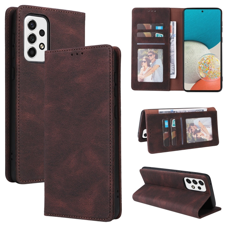 For Samsung Galaxy A53 5G Simple Suction Closure Leather Phone Case