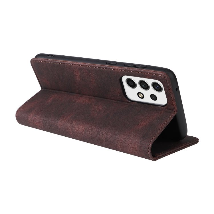 For Samsung Galaxy A53 5G Simple Suction Closure Leather Phone Case