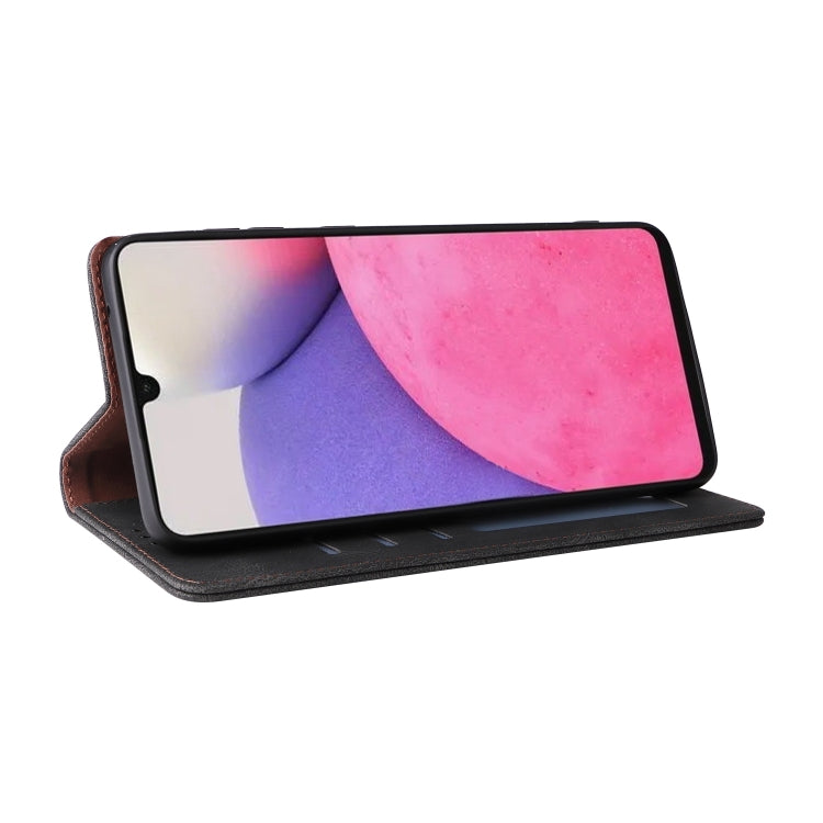 For Samsung Galaxy A33 5G Simple Suction Closure Leather Phone Case