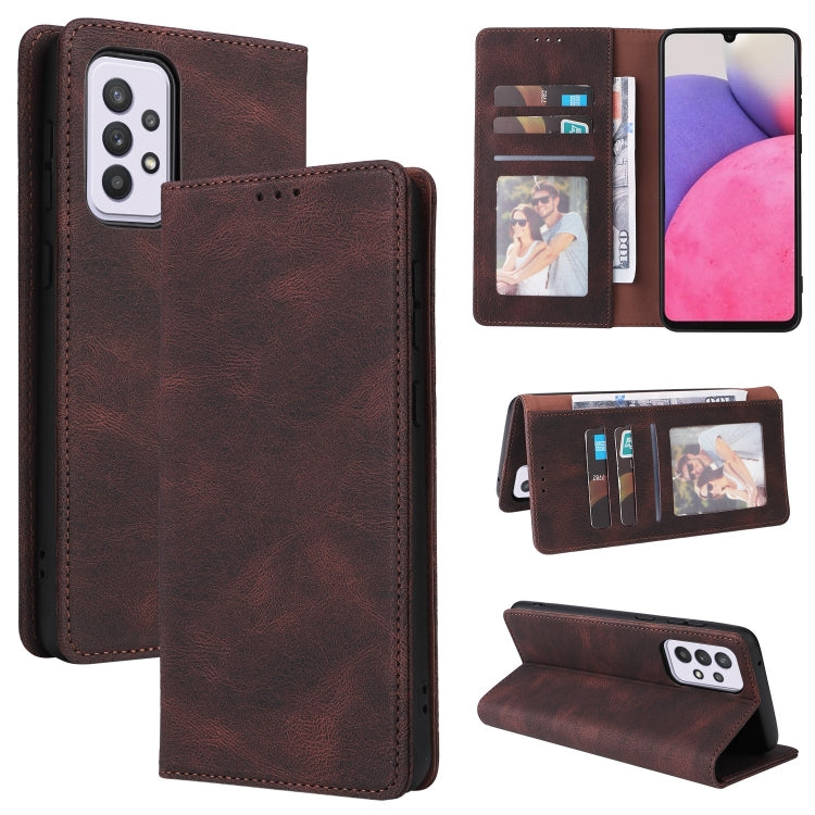 For Samsung Galaxy A33 5G Simple Suction Closure Leather Phone Case
