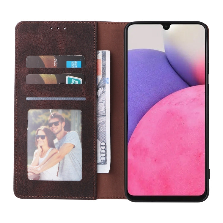 For Samsung Galaxy A33 5G Simple Suction Closure Leather Phone Case