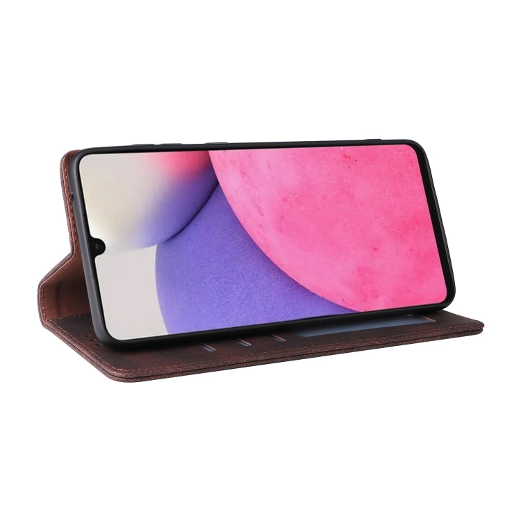 For Samsung Galaxy A33 5G Simple Suction Closure Leather Phone Case
