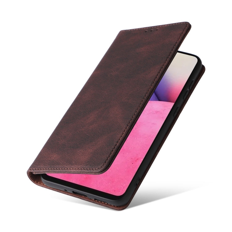 For Samsung Galaxy A33 5G Simple Suction Closure Leather Phone Case