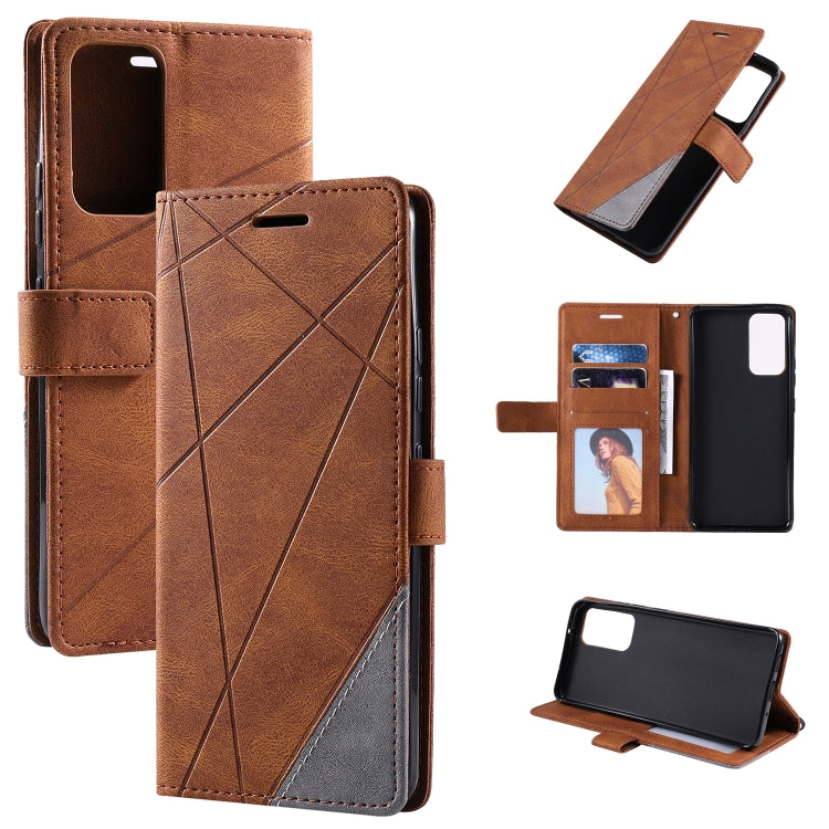 For Xiaomi Redmi Note 11 Skin Feel Splicing Leather Phone Case