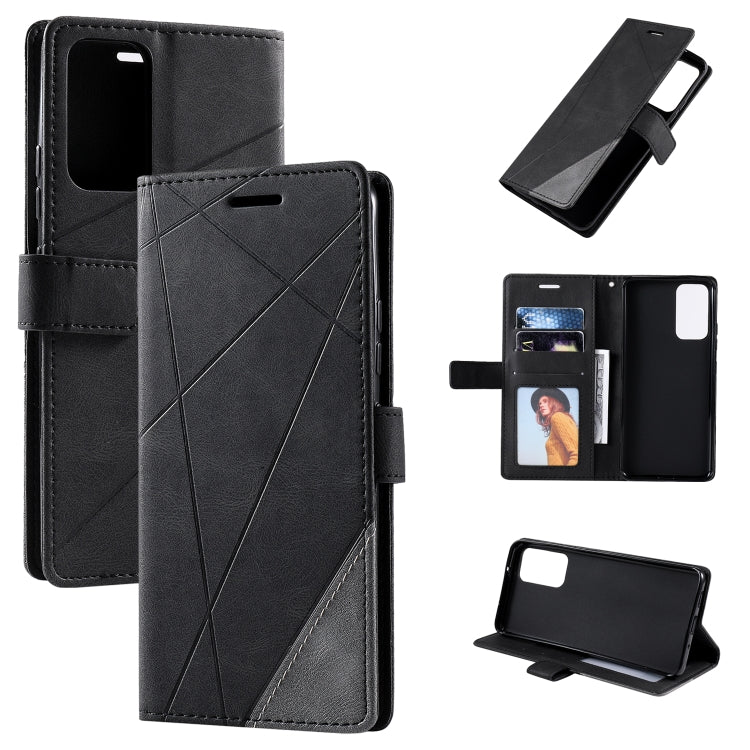For Xiaomi Redmi Note 11 Skin Feel Splicing Leather Phone Case