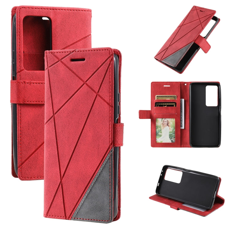 For Xiaomi Redmi K40S Skin Feel Splicing Leather Phone Case