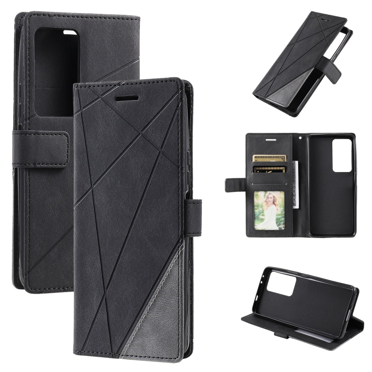 For Xiaomi Redmi K40S Skin Feel Splicing Leather Phone Case
