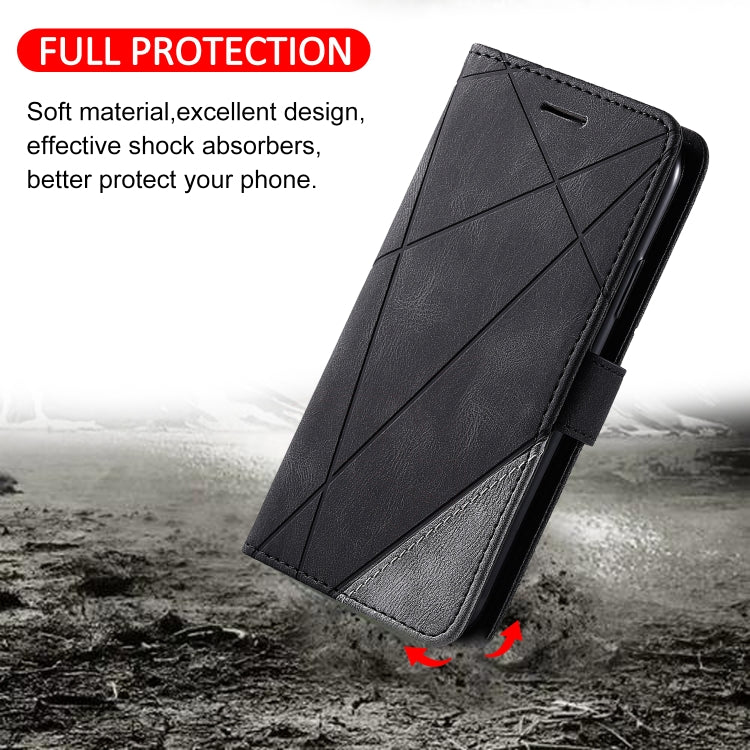 For Xiaomi Redmi K40S Skin Feel Splicing Leather Phone Case