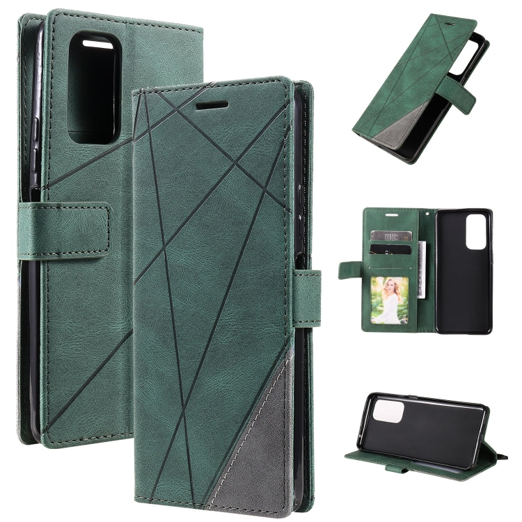 For Xiaomi Redmi Note 11S Skin Feel Splicing Leather Phone Case
